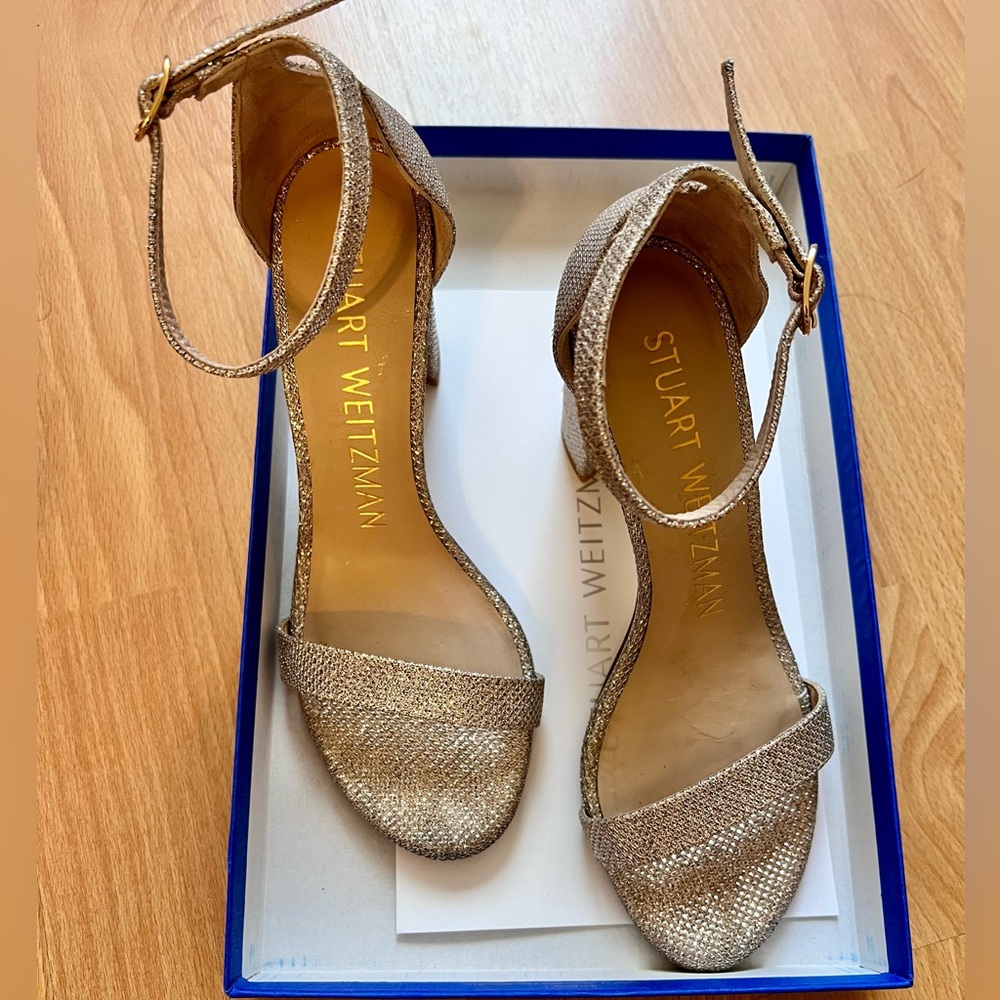 Stuart Weitzman Metallic Nude Heels size 5.5